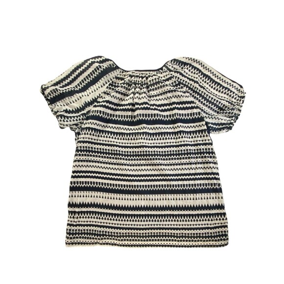 New Direction Womens Top 1X Boho Chic Embroidered w/Zig Zag Sleeves Navy Blue ** - Picture 5 of 12